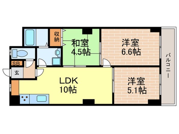 甲山グリーンハイツ(109)の物件間取画像